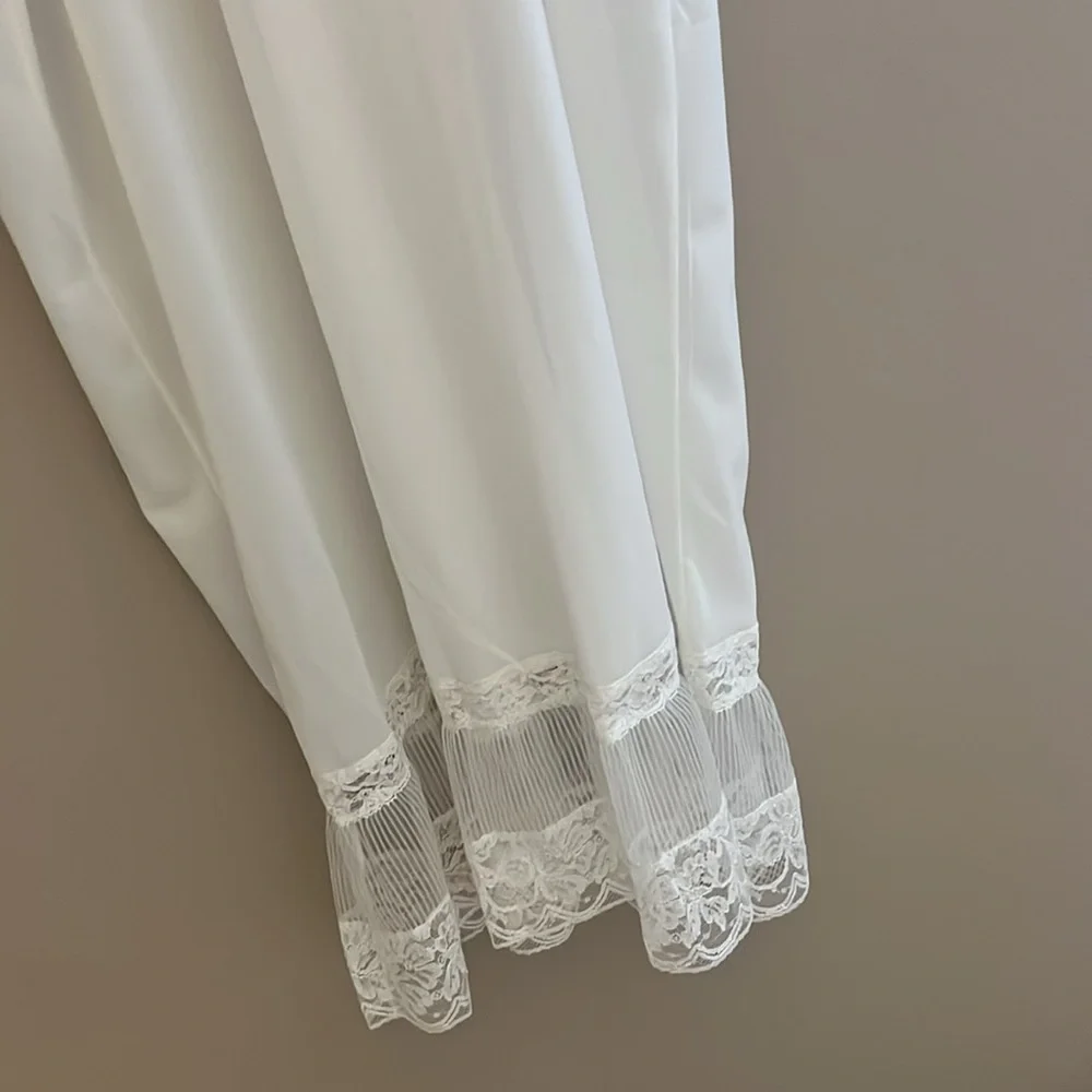 Vintage Betty Ray Chemise Full Slip‎ White Nylon Size S - Picture 6 of 14
